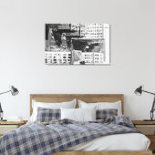 Portland, Uitzicht van de stad Oregon van de 6e Av Canvas Afdruk (Insitu (Slaapkamer))