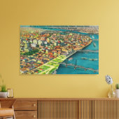 Portland van Air, waar de bruggen en Canvas Afdruk (Insitu (Woonkamer))