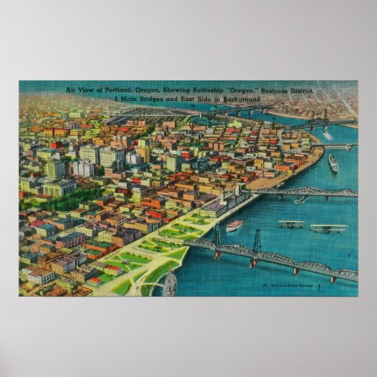 Portland van Air, waar de bruggen en Poster (Voorkant)
