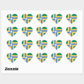 Portland, vlag van Oregon Hart Sticker (Vel)