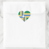 Portland, vlag van Oregon Hart Sticker (Tas)