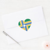 Portland, vlag van Oregon Hart Sticker (Envelop)
