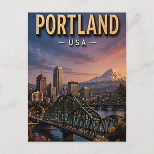 Portland Waterfront en Stadbruggen Briefkaart