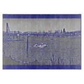 Portland Waterfront Sketch Snijplank (Voorkant)