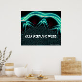 "Portland Weird houden" Poster (Keuken)
