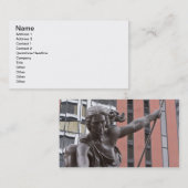 Portlandia standbeeld, Portland, Oregon Visitekaartje (Voorkant / Achterkant)