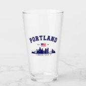 Portland's Urban Silhouette Glas (Voorkant)