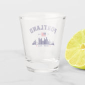 Portland's Urban Silhouette Shot Glas (Achterkant)