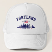 Portland's Urban Silhouette Trucker Pet (Voorkant)