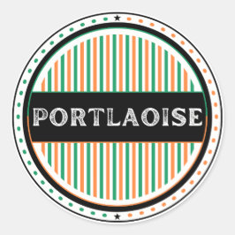 Portlaoise stadstrotsembleem – Ierse identiteit Ronde Sticker