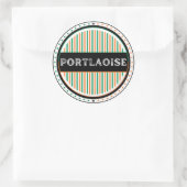 Portlaoise stadstrotsembleem – Ierse identiteit Ronde Sticker (Tas)