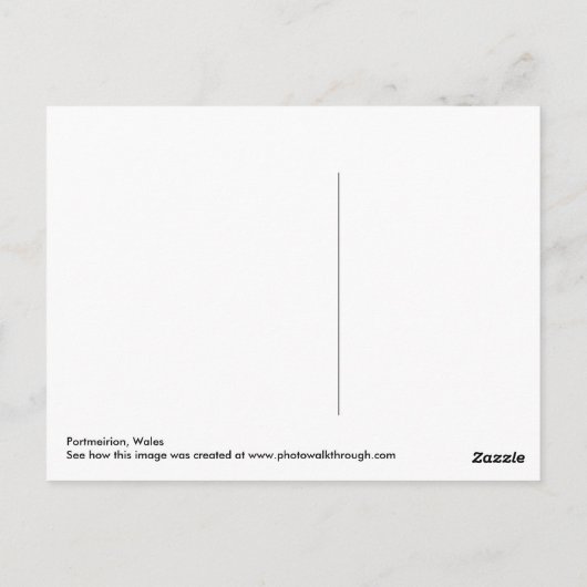 Portmeirion Briefkaart (Achterkant)