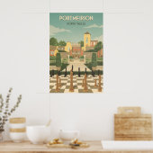 Portmeirion Noord-Wales Reisposter Poster (Keuken)