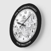 Portmeirion North Wales Pen and Ink Sketch Grote Klok (Hoek)