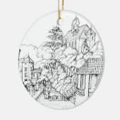 Portmeirion North Wales Pen and Ink Sketch Keramisch Ornament (Links)