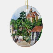 Portmeirion North Wales Pen and Ink Sketch Keramisch Ornament (Rechts)