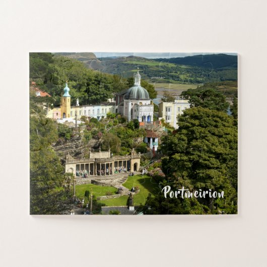 Portmeirion North Wales Tourist Village Scene Legpuzzel (Horizontaal)
