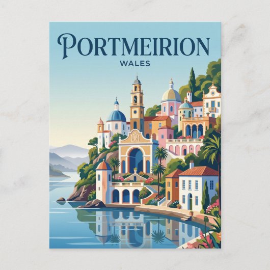 Portmeirion Wales Briefkaart (Voorkant)