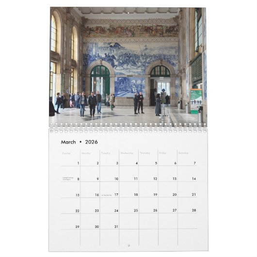 Porto 2026 calendar kalender (Mar 2026)