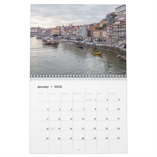 Porto 2026 calendar kalender (Jan 2026)