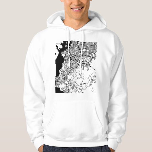 Porto Alegre Brazil City Map Hoodie (Voorkant)