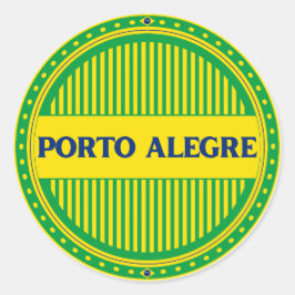 Porto Alegre City Pride – Braziliaanse identiteit Ronde Sticker