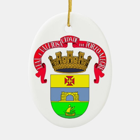 Porto Alegre (stadszegel) - BRAZILIË Keramisch Ornament (Voorkant)