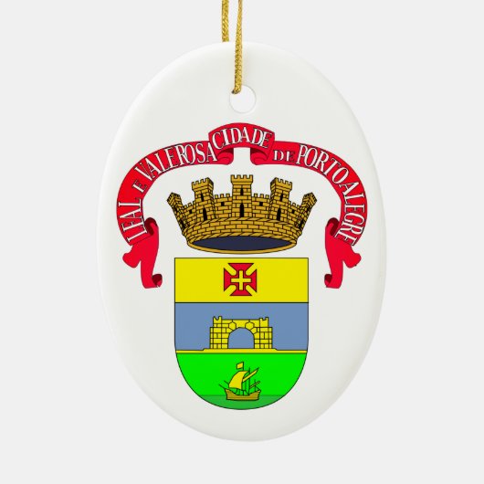 Porto Alegre (stadszegel) - BRAZILIË Keramisch Ornament (Achterkant)