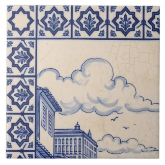 Porto Azulejo Mozaïektegel 1 van 6 Links Boven Tegeltje