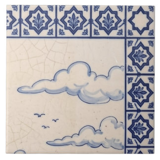 Porto Azulejo Mural Tegel 2 van 6 Rechtsboven Tegeltje