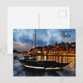 Porto bij nacht briefkaart (Voorkant / Achterkant)