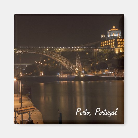Porto bij nacht Magnet (Voorkant)