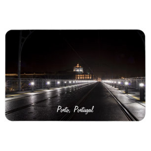 Porto bij nacht Premium Magnet Magneet