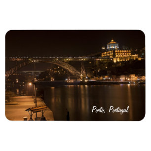 Porto bij nacht Premium Magnet Magneet