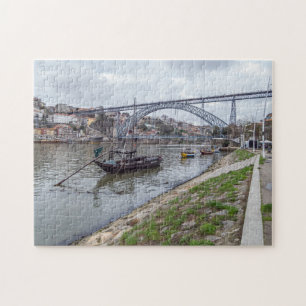 Porto brug en bootpuzzel legpuzzel