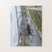 Porto brug en bootpuzzel legpuzzel (Verticaal)