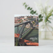 Porto brug over de Douro, Portugal Briefkaart (Staand voorkant)
