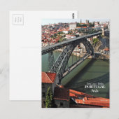 Porto brug over de Douro, Portugal Briefkaart (Voorkant / Achterkant)