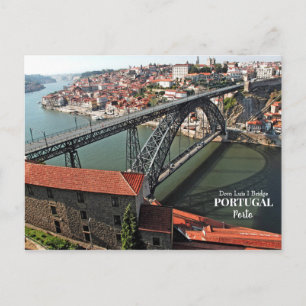 Porto brug over de Douro, Portugal Briefkaart
