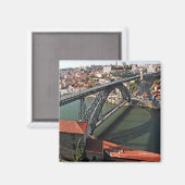 Porto brug over de Douro, Portugal Magneet (Voorkant / Achterkant)