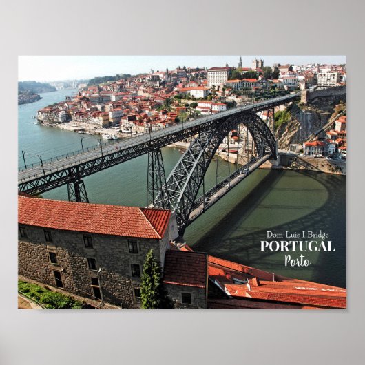 Porto brug over de Douro, Portugal Poster (Voorkant)