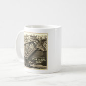 Porto brug over de rivier de Douro, Portugal, sepi Koffiemok (Voorkant links)