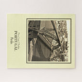 Porto brug over de rivier de Douro, Portugal, sepi Legpuzzel (Horizontaal)