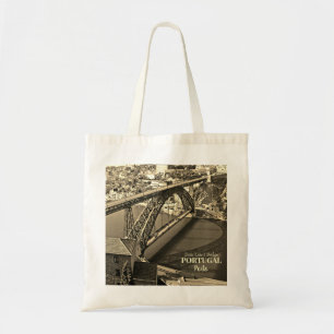 Porto brug over de rivier de Douro, Portugal, sepi Tote Bag