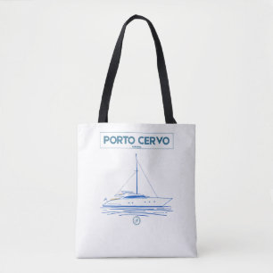 Porto Cervo Luxe Jachtclub Nautical Zomer Tote Bag