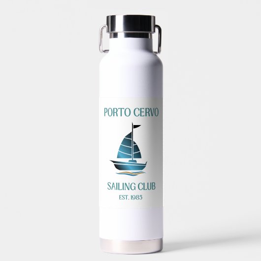 Porto Cervo Zeilclub Luxe Waterfles (Voorkant)