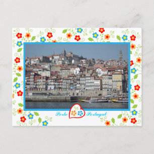 Porto city uitzicht over de Douro, Portugal Briefkaart