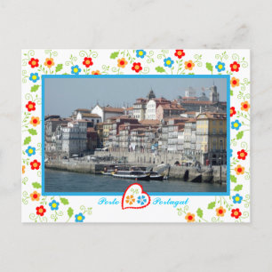 Porto city uitzicht over de Douro, Portugal Briefkaart