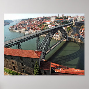 Porto de Brug van het Ijzer van de stad, Portugal Poster
