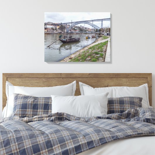Porto Dom Luis I Bridge uitzicht Canvas Afdruk (Insitu (Slaapkamer))